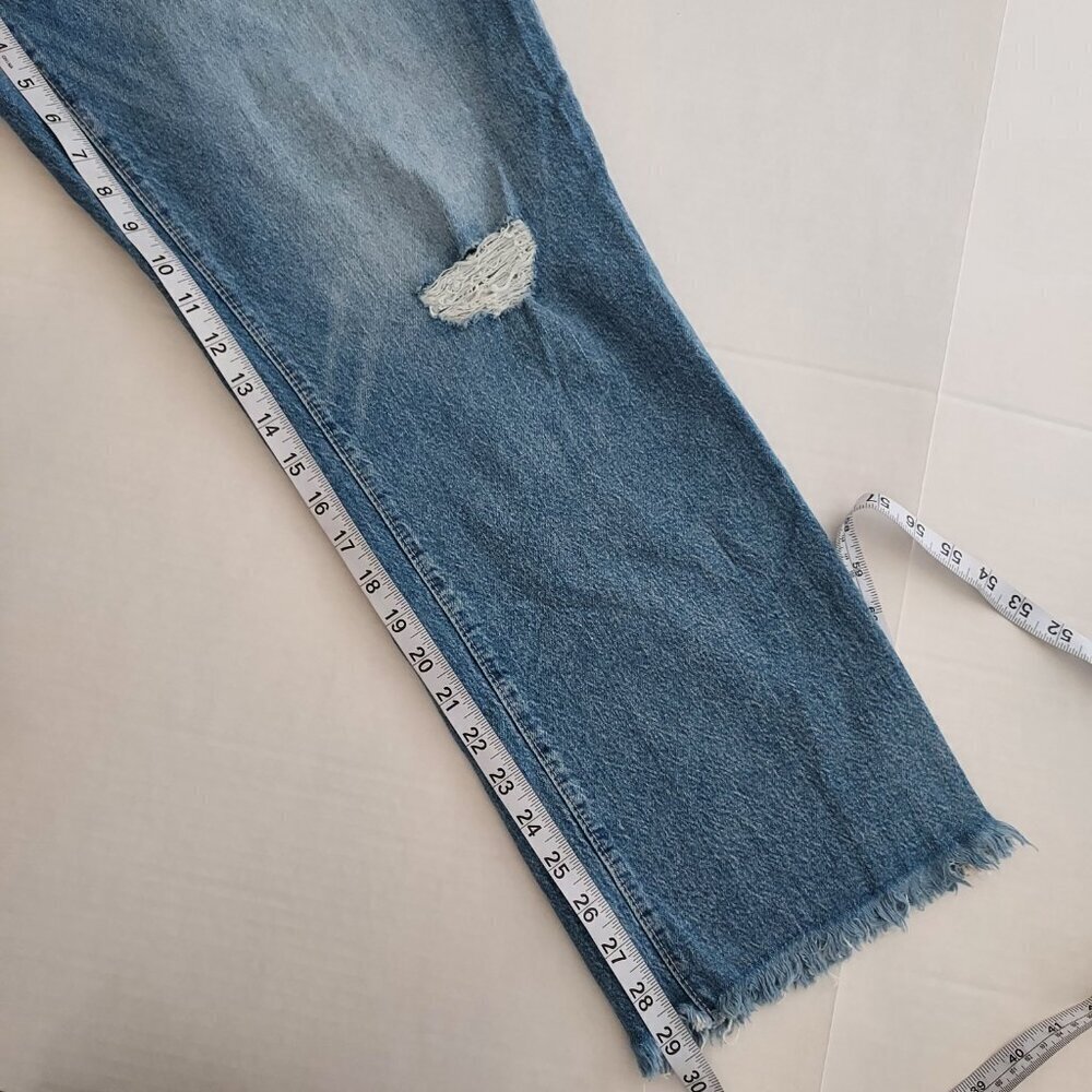 Loft Curvy High Rise Straight Crop Jeans Size 32 - Picture 9 of 13